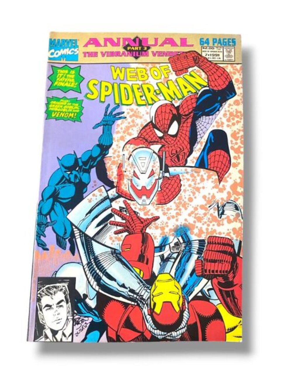 VINTAGE - Web of Spider-Man Annual #7 Marvel 1991 The Origin of Venom !